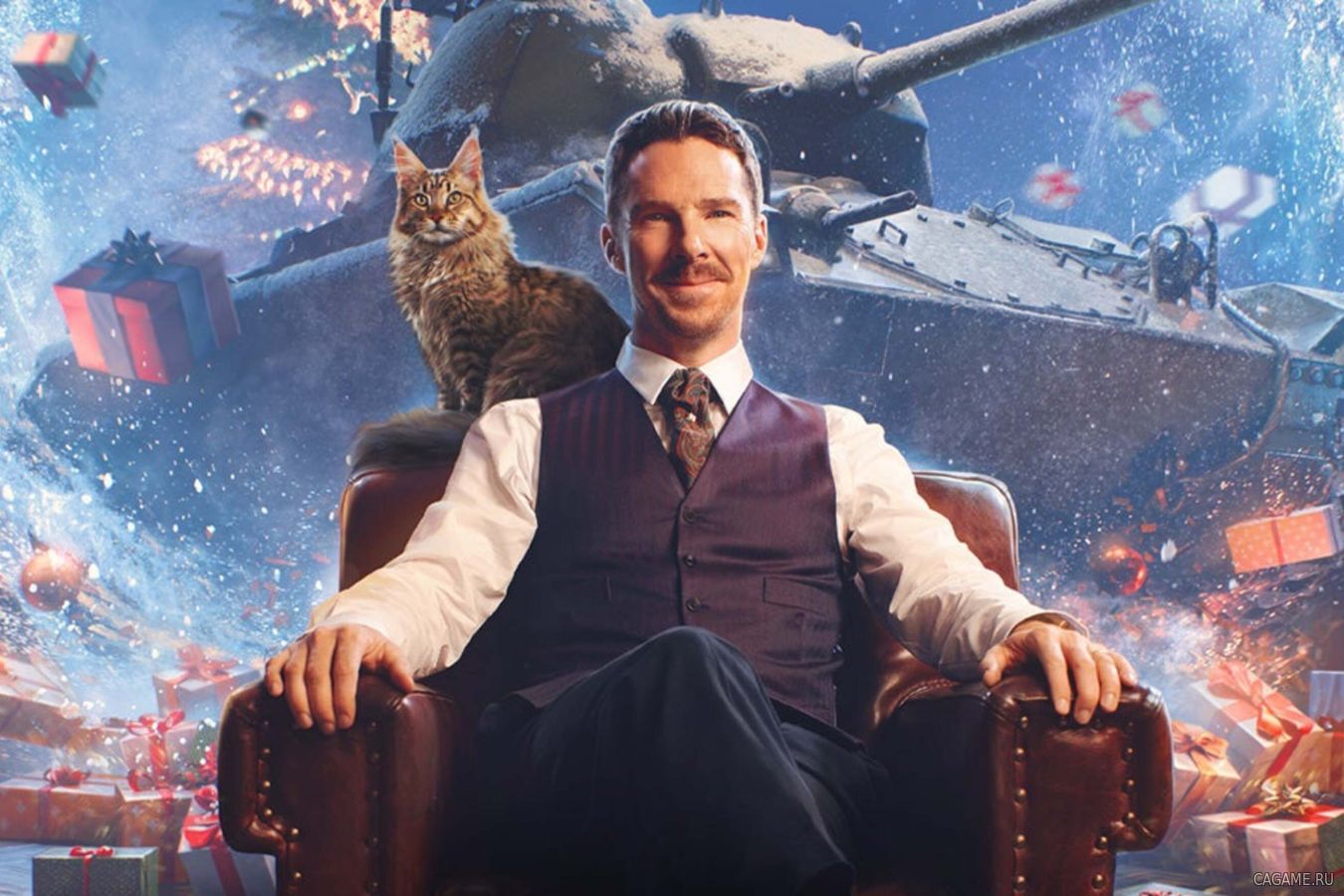 Benedict Cumberbatch в роли командира танка: новогодняя коллаборация с World of Tanks